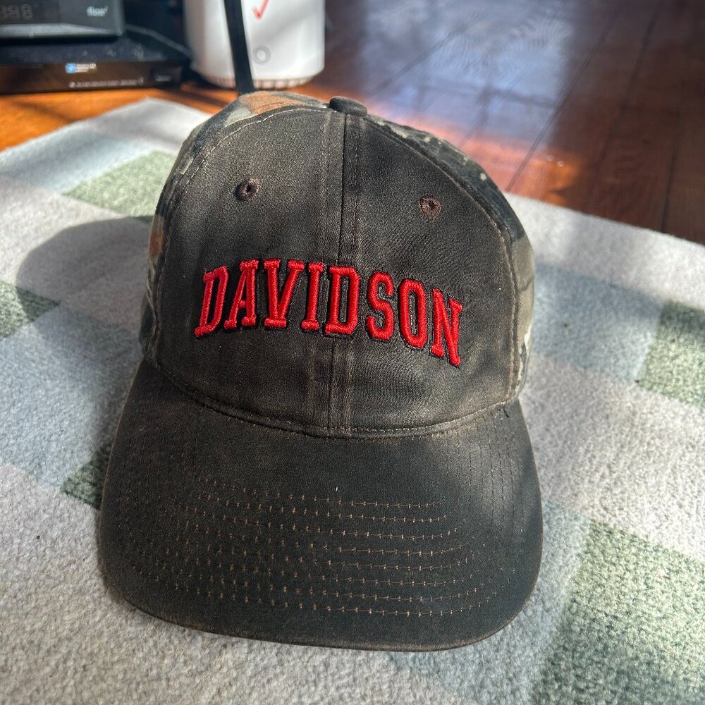 Davidson College Camo Baseball Hat Adjustable OS